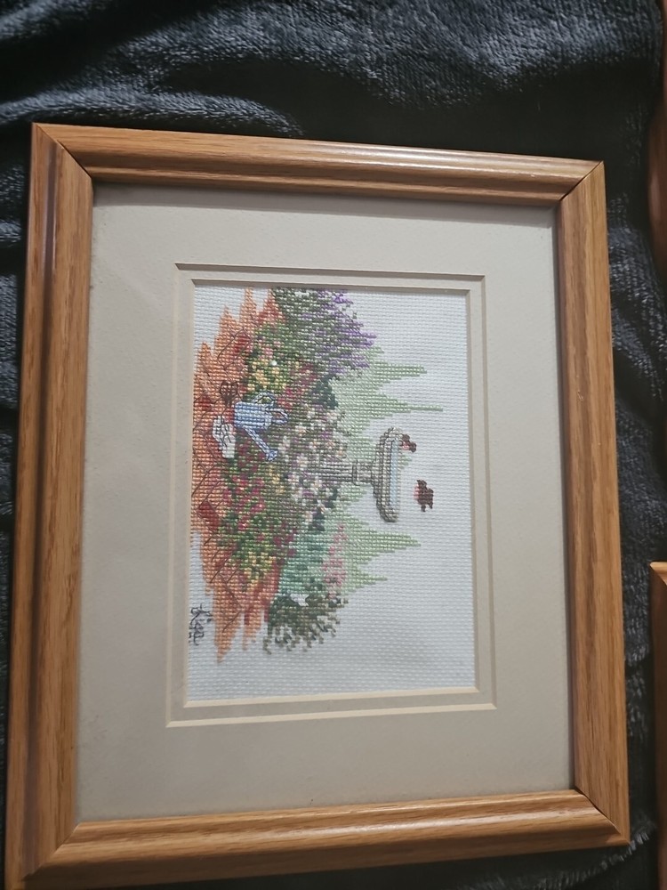 Spring Time Framed Cross Stitch 2001