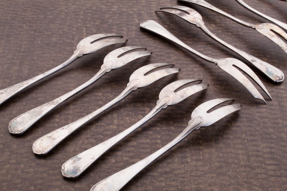 Christofle Silverplate Two Prong Forks 10 Pcs