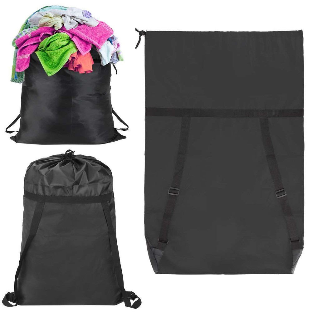 Large Laundry Bag Washing Clothes Storage Strap Heavy Duty Drawstring Adjustable