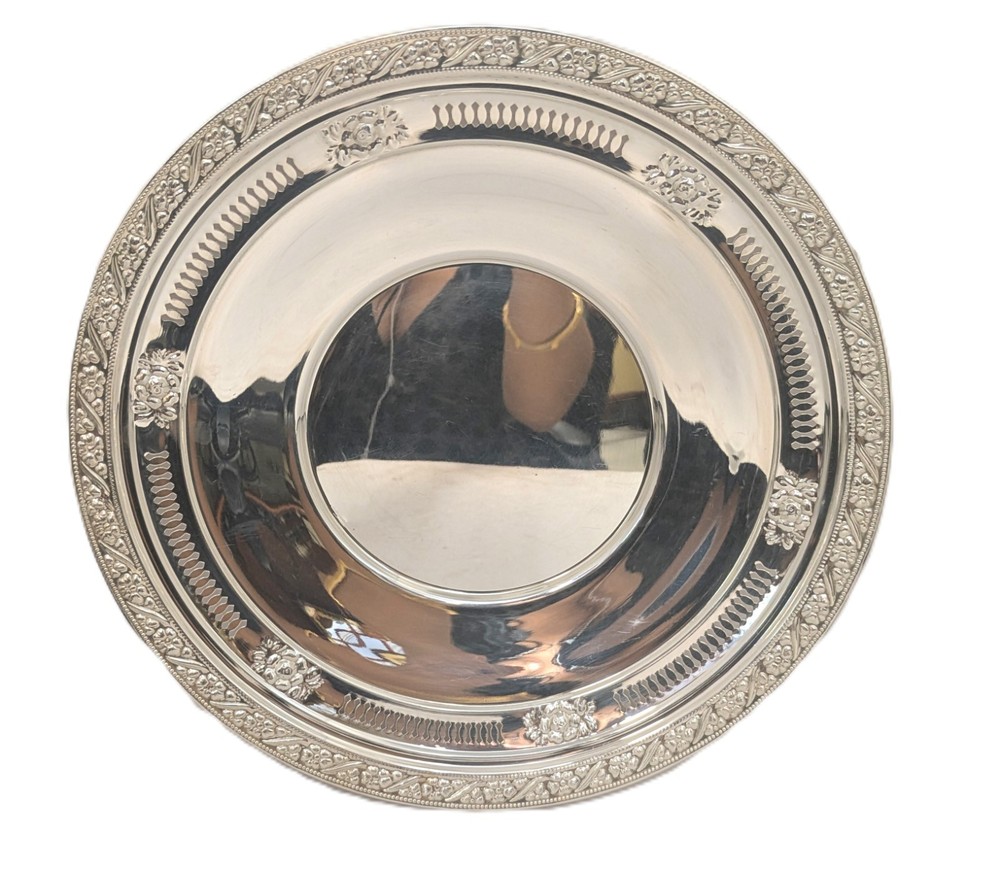 Sterling Silver Serving Dish, 11'' Diameter