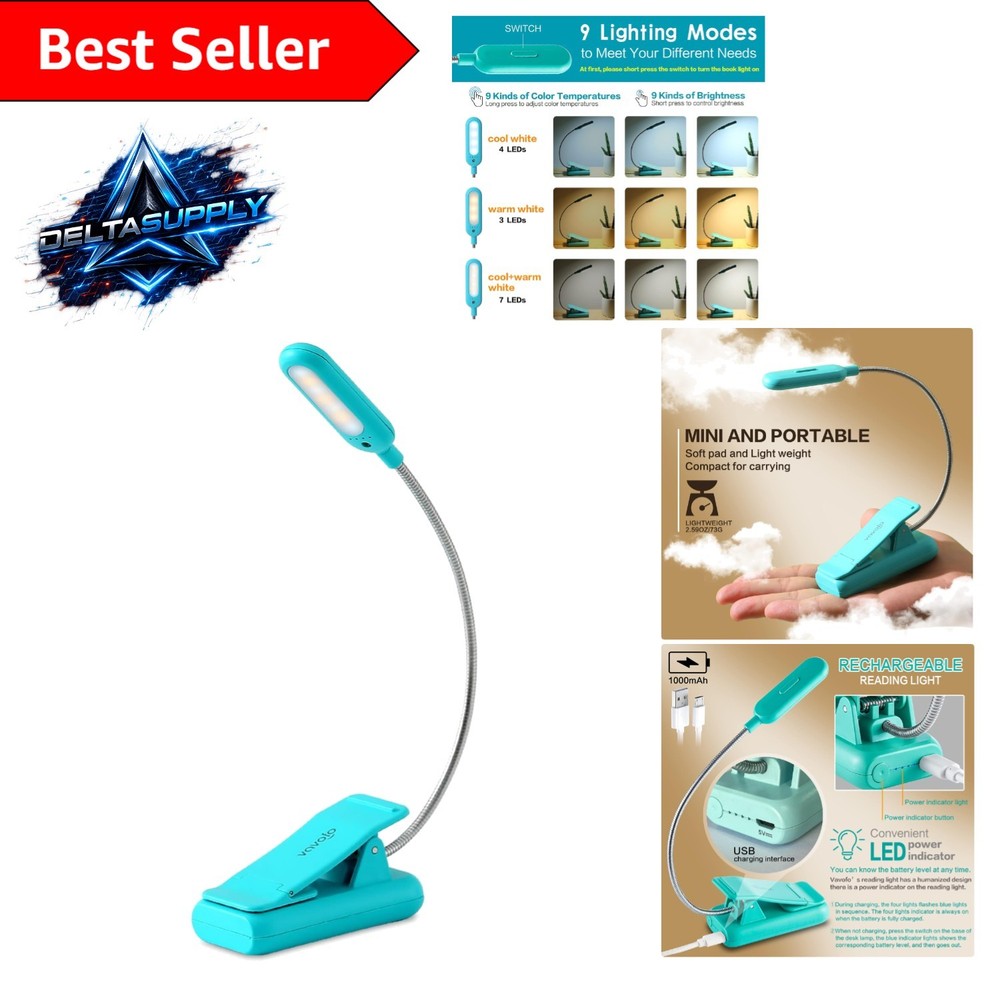 Versatile Clip-On Reading Light with Adjustable Brightness for Every Need
