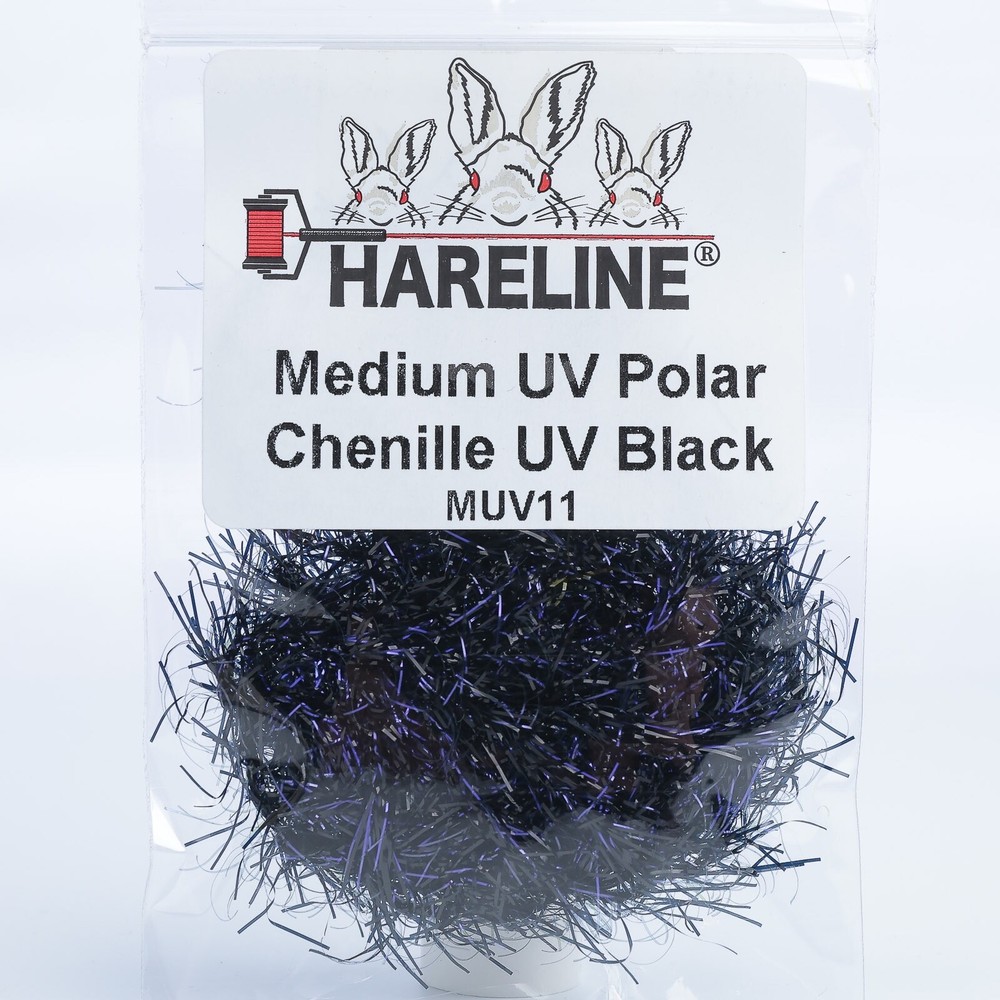 Hareline UV Polar Chenille - Medium - Black