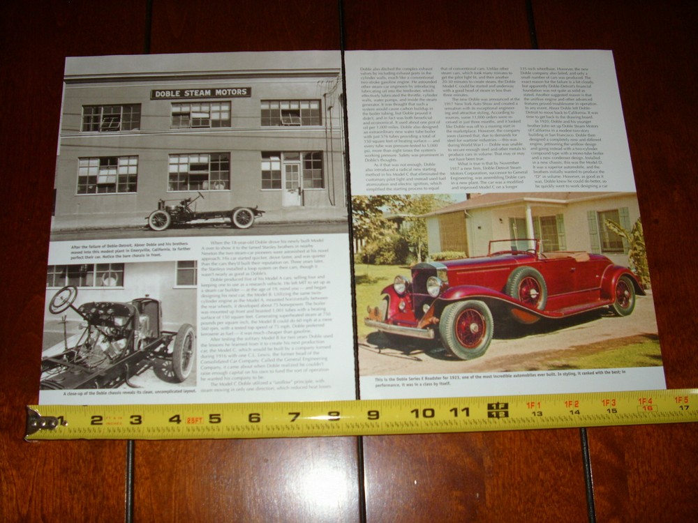 DOBLE STEAM CARS ORIGINAL 2019 ARTICLE