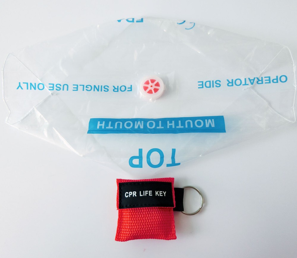 100pcs Red CPR Mask with Keychain Cpr Face Shield key AED Pocket Mask