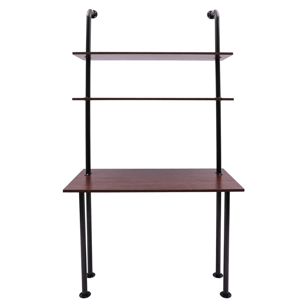 3 Tiers Wall Mounted Desk Table Wall Organizer Wall Mount Computer Writing