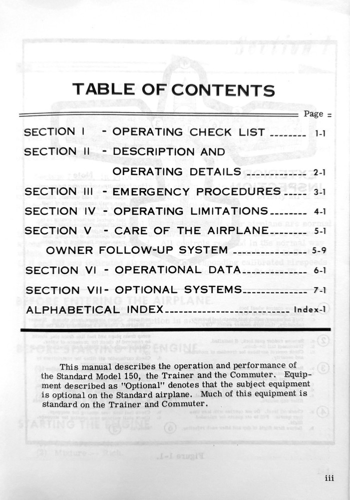Cessna 1970 Model 150 Owner's Manual