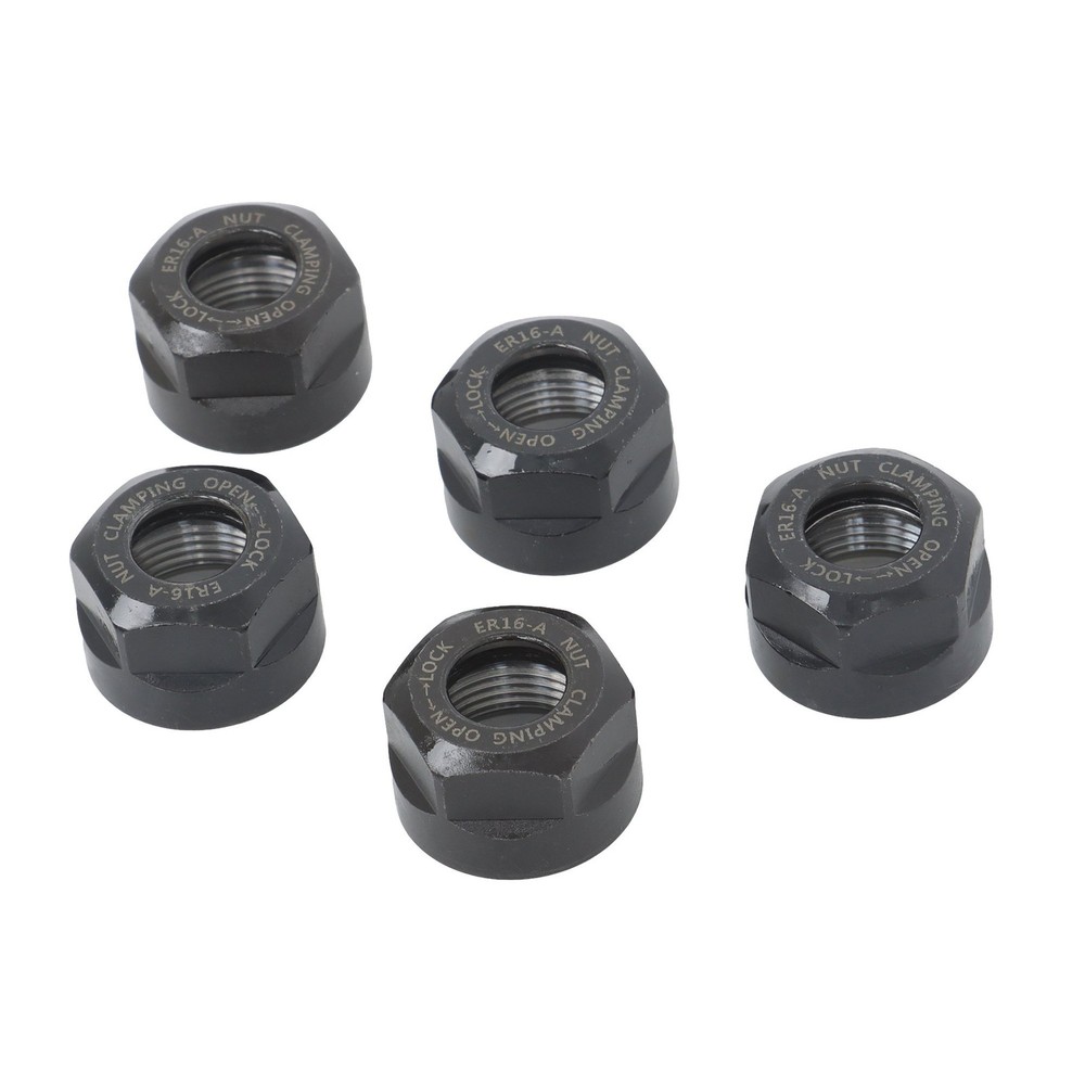 ER16 Collet Nut 5pc Set A Type Clamping Nut for CNC Milling Chuck Holder