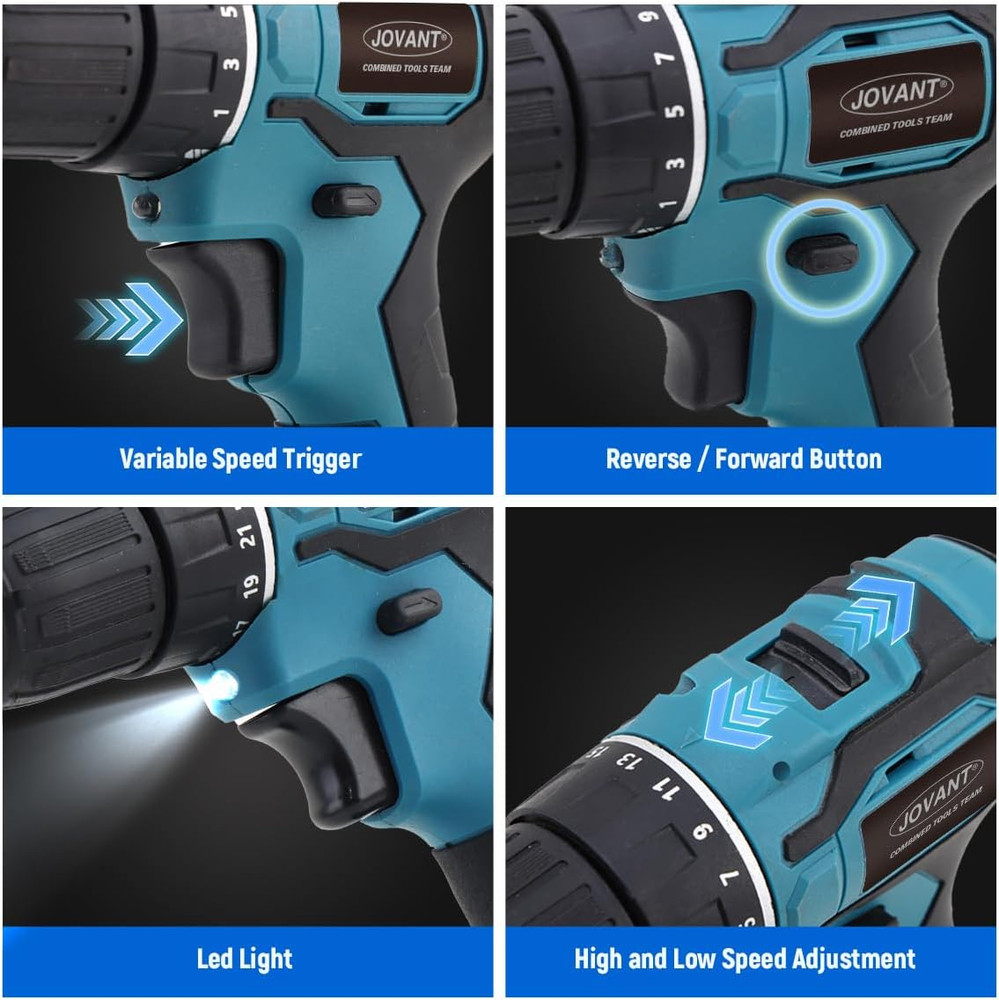 Cordless Telescoping Cleaning Tool & Power Drill with 7 Brush Heads