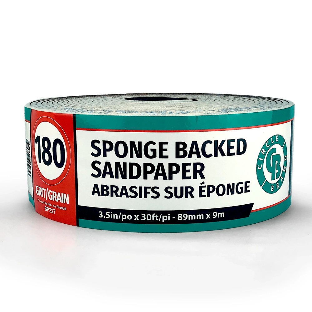Circle Brand Foam Backed Sandpaper Rolls 180 Grit