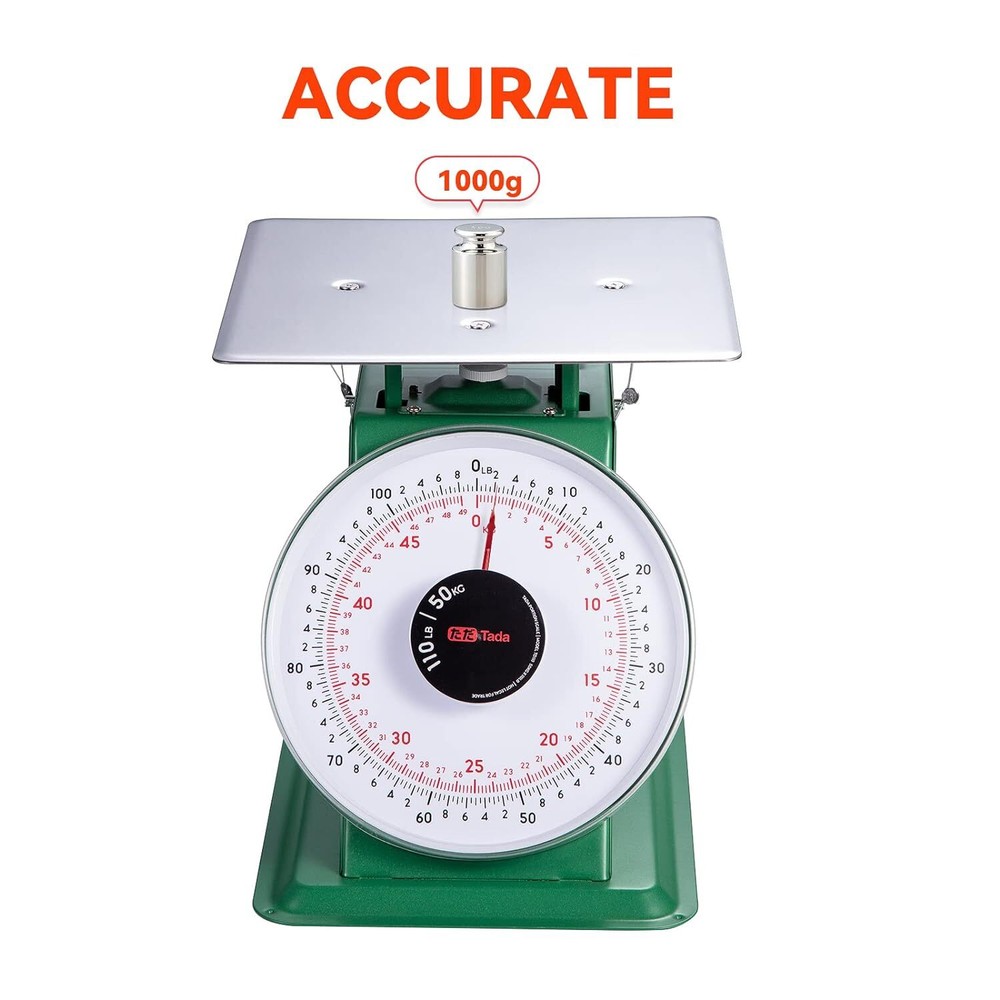 Tada 110-LBS Heavy Duty Portion Control Mechanical Kitchen and Food Scale