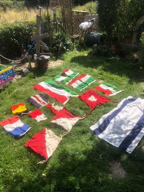 Vintage foreign country flags etc, c 1930/90