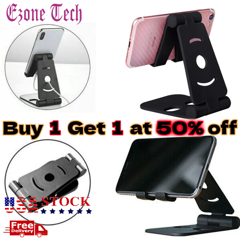 Universal Cell Phone Tablet Desk Stand Holder Mount Cradle Adjustable Foldable