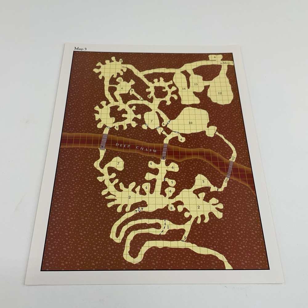 Dragon Mountain TSR 1089 (1993) Advanced D&D 2nd Edition Map 3 Replacement