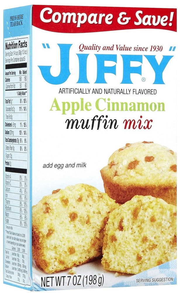 Jiffy Muffin Mix, Apple Cinnamon, 7 oz