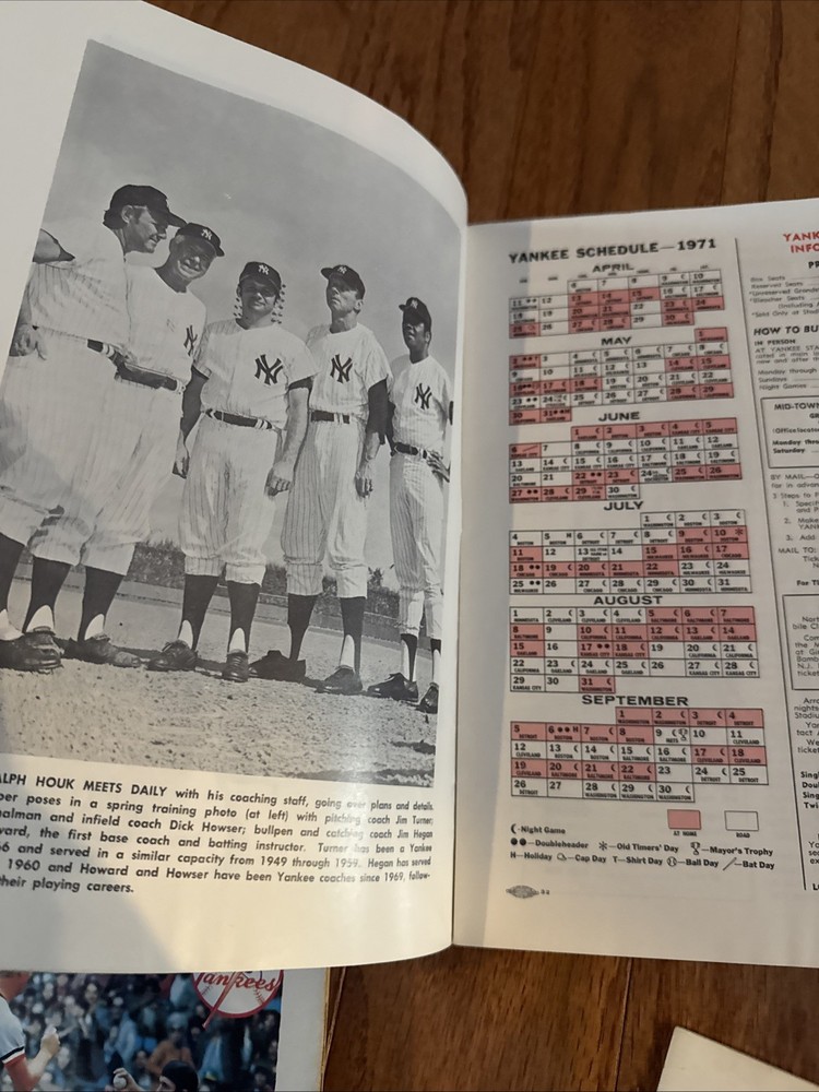 1971, 1973, 1974 Yankee Program & Scorecard Lot