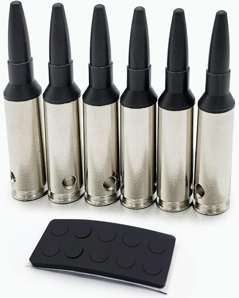 Durable Black Steel Training Rounds with Replaceable Pads - 6.5mm Size