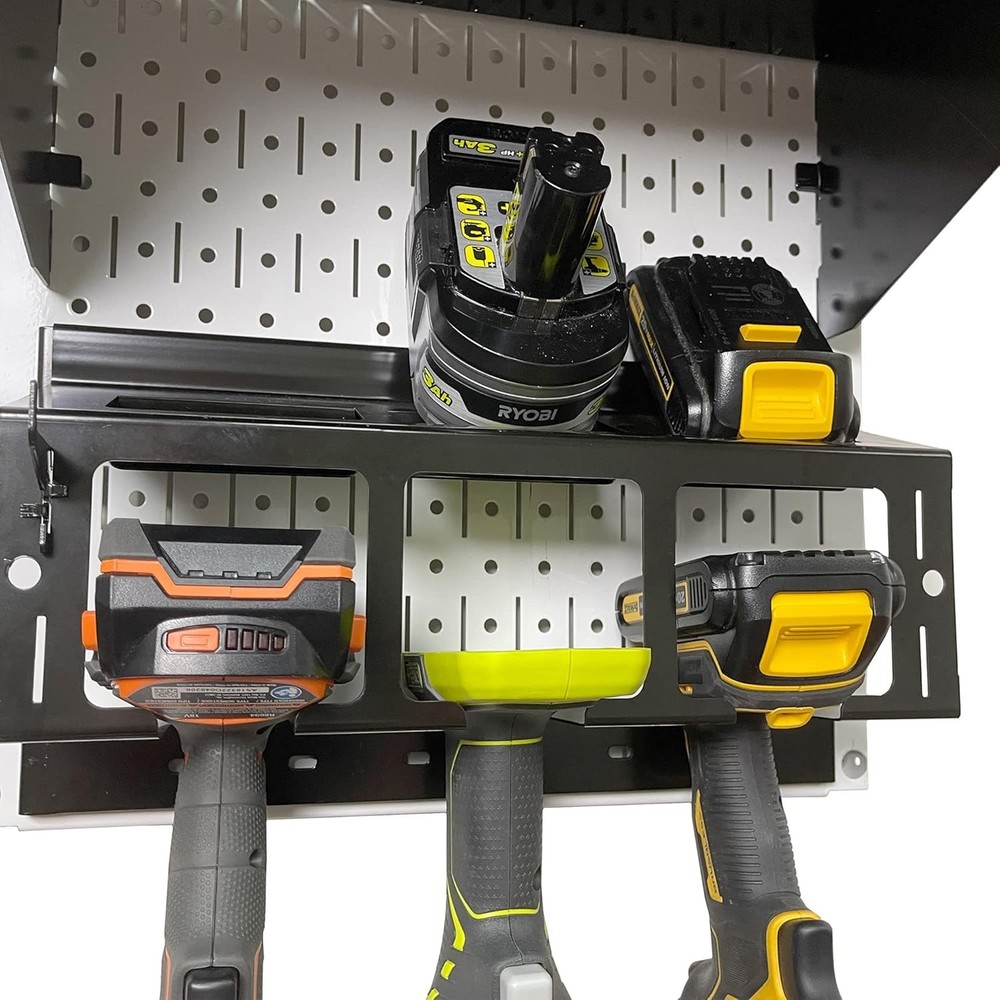 Wall Control Power Tool Storage Organizer Kit Cordless Drill Holder Charging Sta