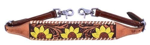 Showman Hand Painted Sunflower Design Wither Strap