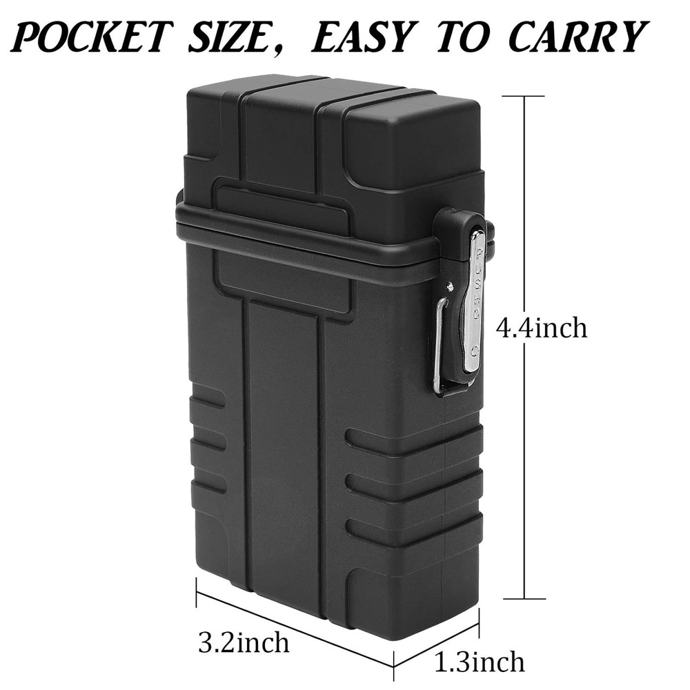 Waterproof Cigarette Case, Cigarette Holder Case with Lighter, Large Cigarette P