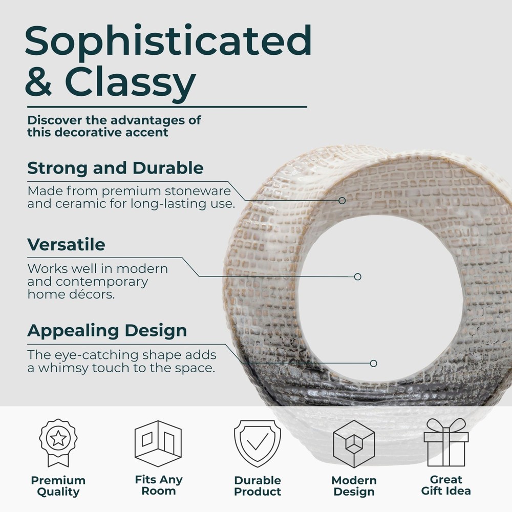 Decorative Sculpture Table Top – Modern Coffee Table Decor, Ceramic & Ston