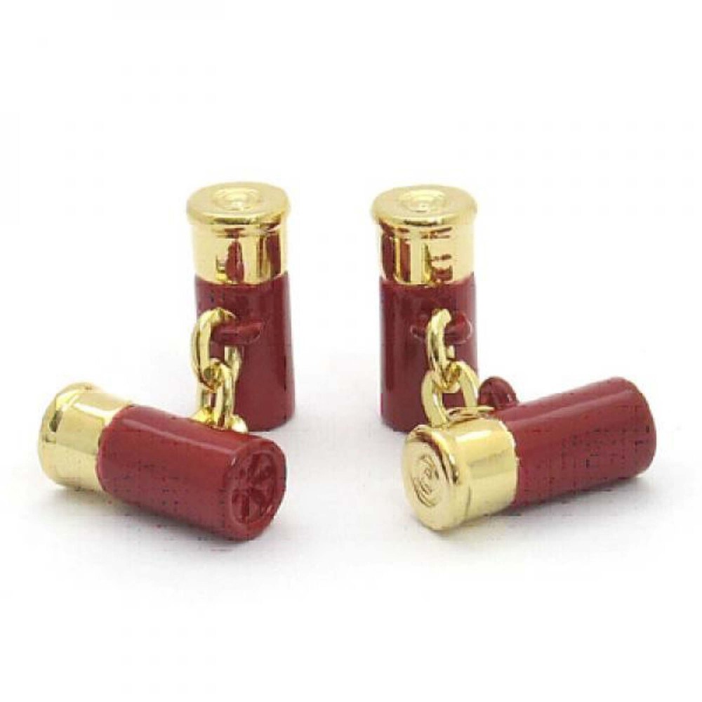 Gold & Red  Shotgun Cufflinks Presented in a Box