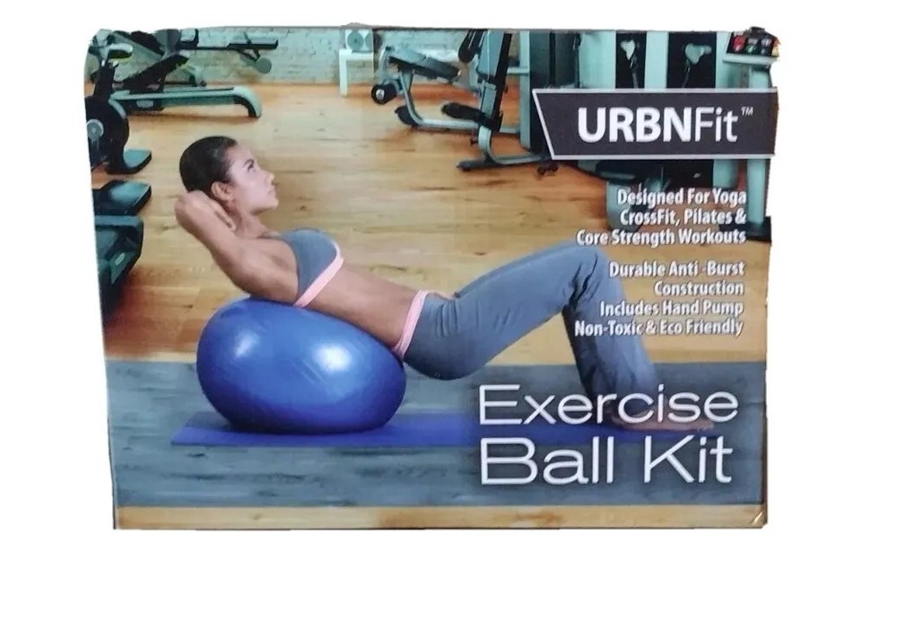 🔴 UrbnFit  Exercise  Ball 65 cm & Pump - PINK COLOR