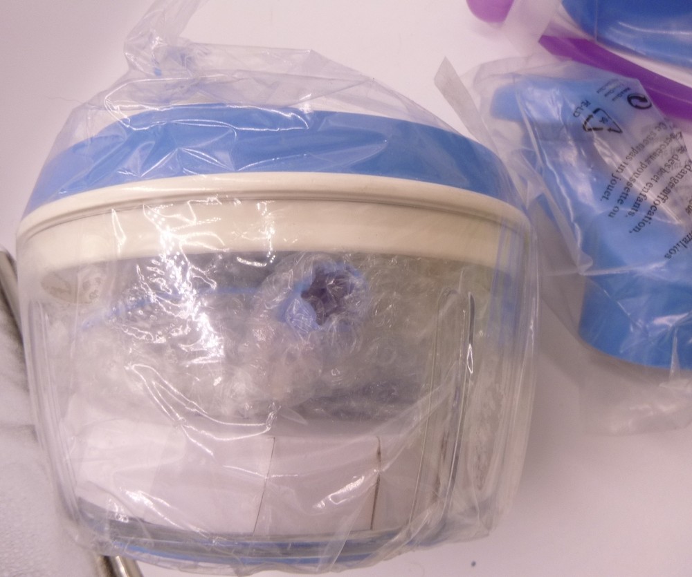 Tupperware Quick Chef Pro System Blue Manual Food Processor Chopper New