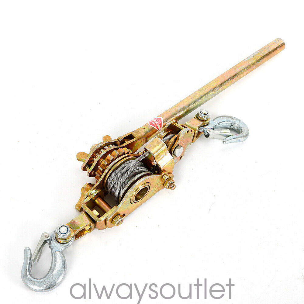 Heavy Duty Hand Puller 4400LB 2TON Winch Pull Hoist Come Along Cable Lever Too