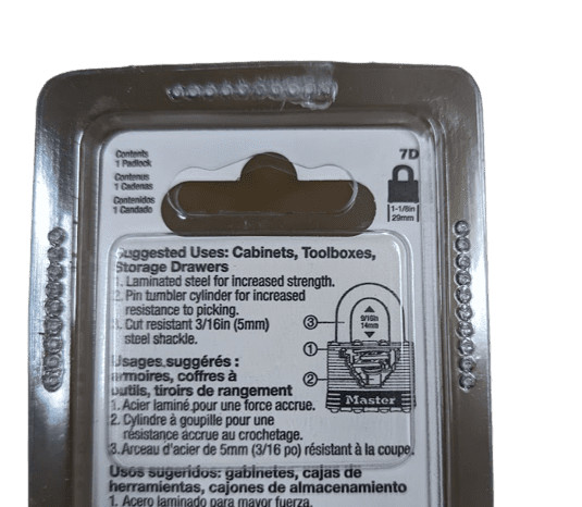 4-PACK Masterlock Outdoor 1-1/8" Wide Laminated Padlock 7D