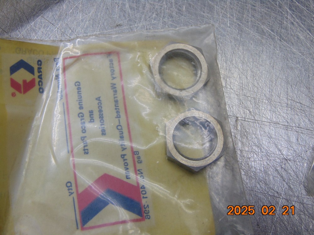 (LOT OF 2) NEW OEM- GENUINE Graco LOCK NUT HEX 162782