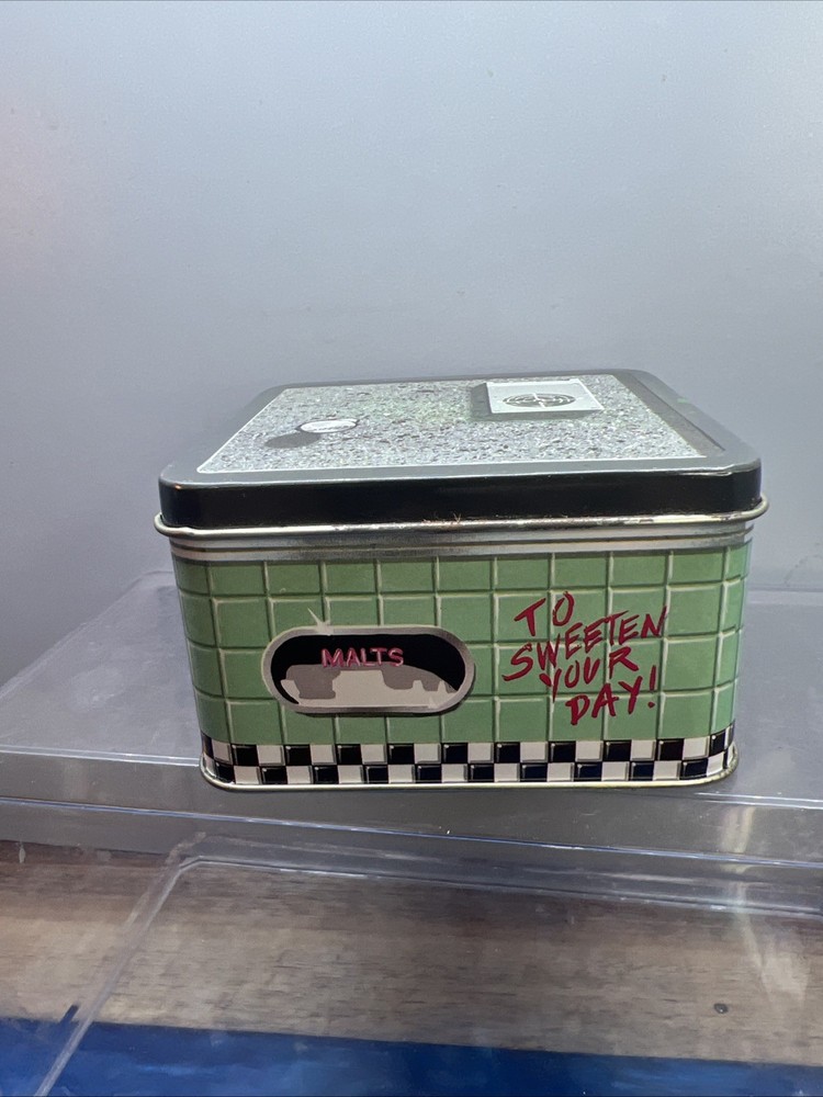 Candys Corner Diner empty Candy tin, great home decor item, 1987 Michlle & Andy