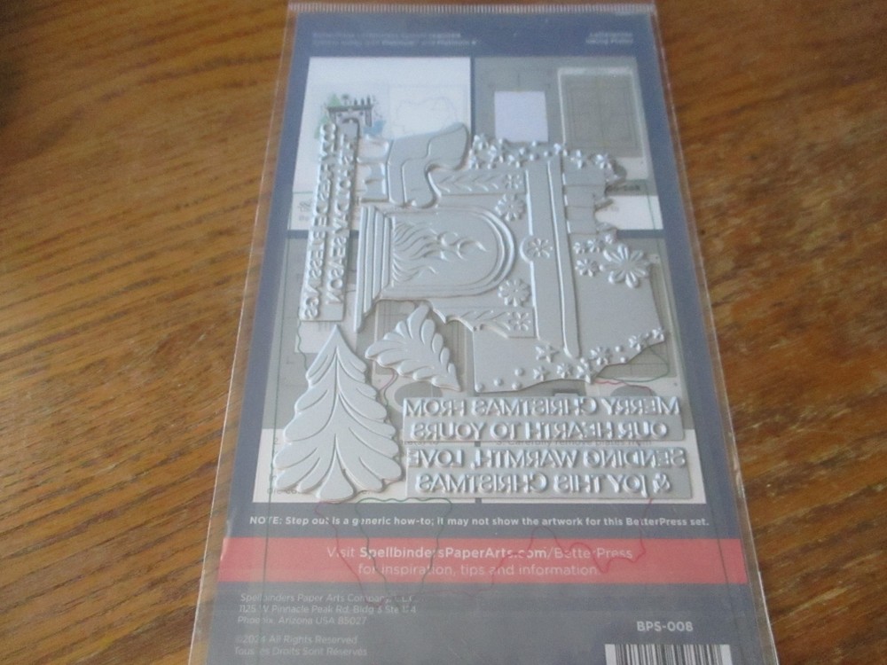 SPELLBINDERS BETTERPRESS COZY FIREPLACE PRESS PLATES