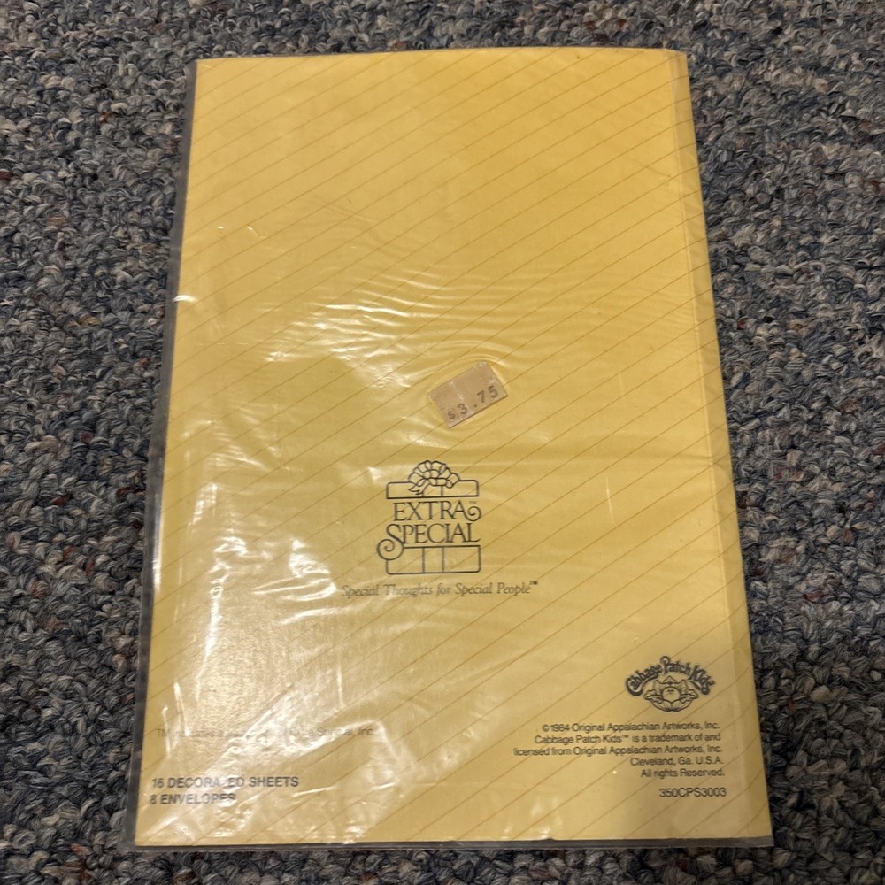 Vtg Cabbage Patch Kids Decorative Paper & Envelopes CPK