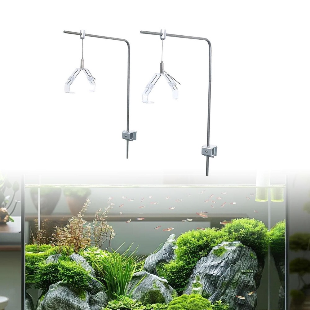 2x Aquarium Light Bracket Mount Fish Tank LED Light Rack for Fish