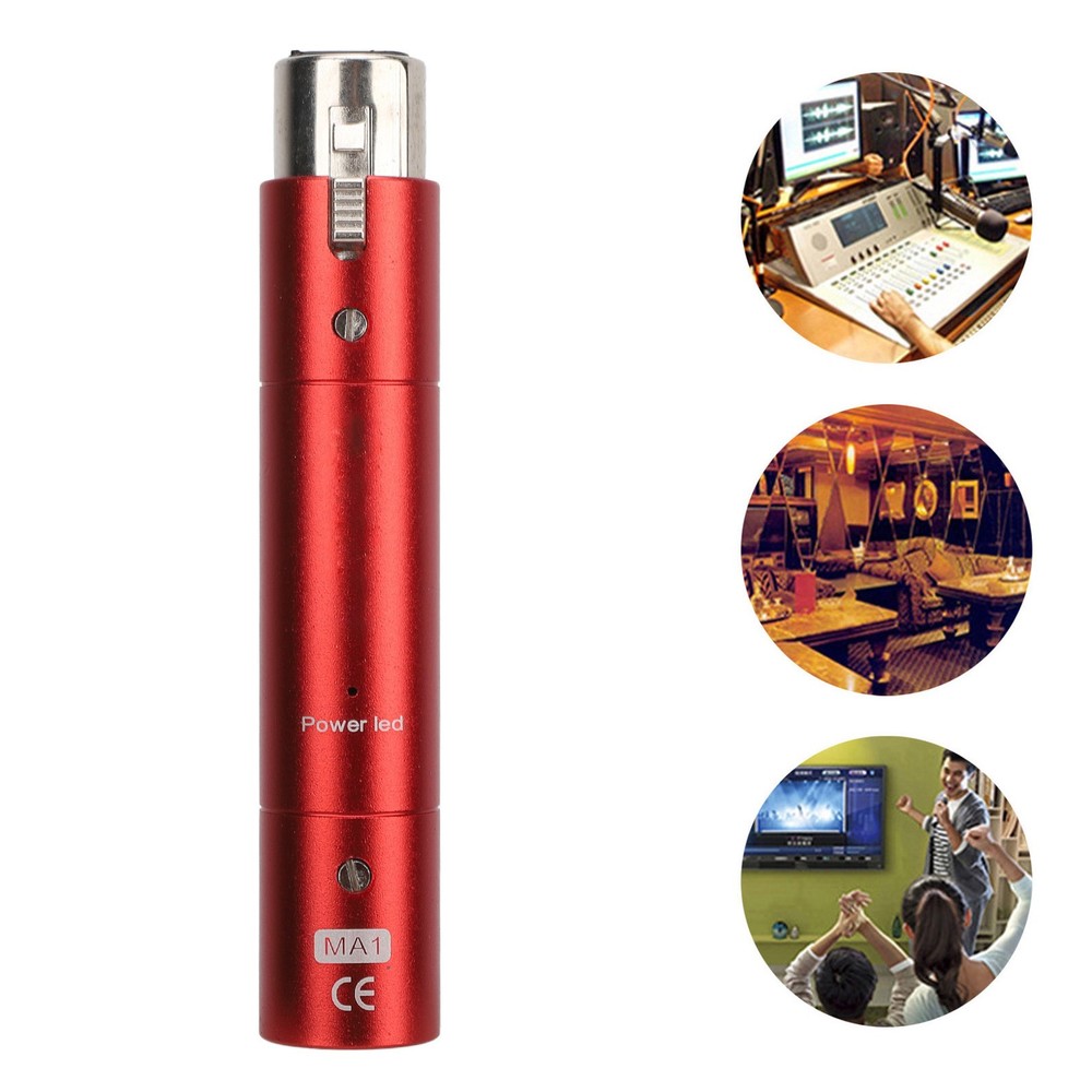 Red Inline Microphone Preamp Lossless Amplification Dynamic Active Inline NY