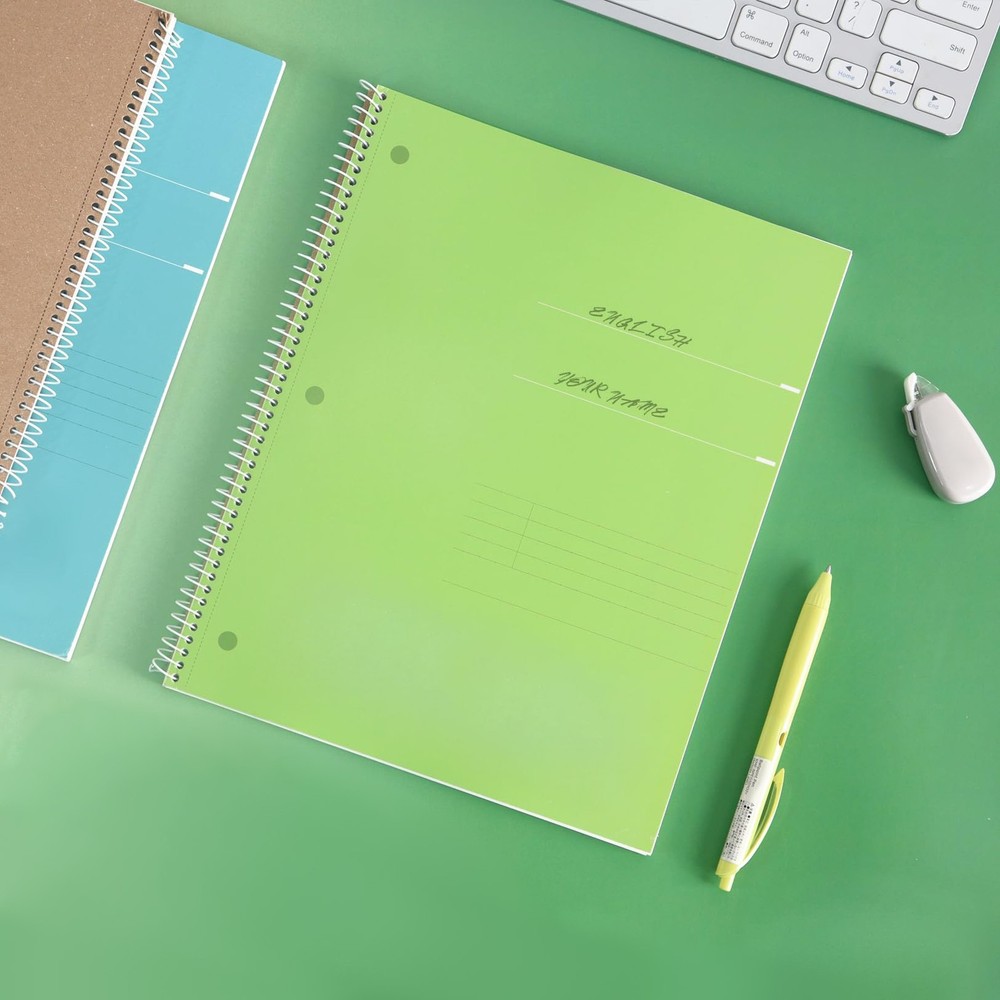 CampNotebook, 3 Pack, College Ruled, 10.5x8 Inch, Work Study, Colors