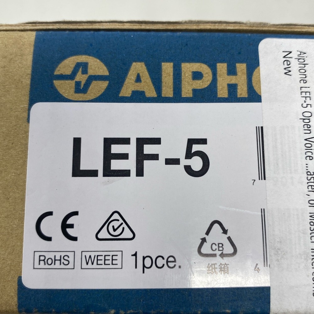 Aiphone LEF-5 5-Call Master Intercom Station w/ Door Release, White