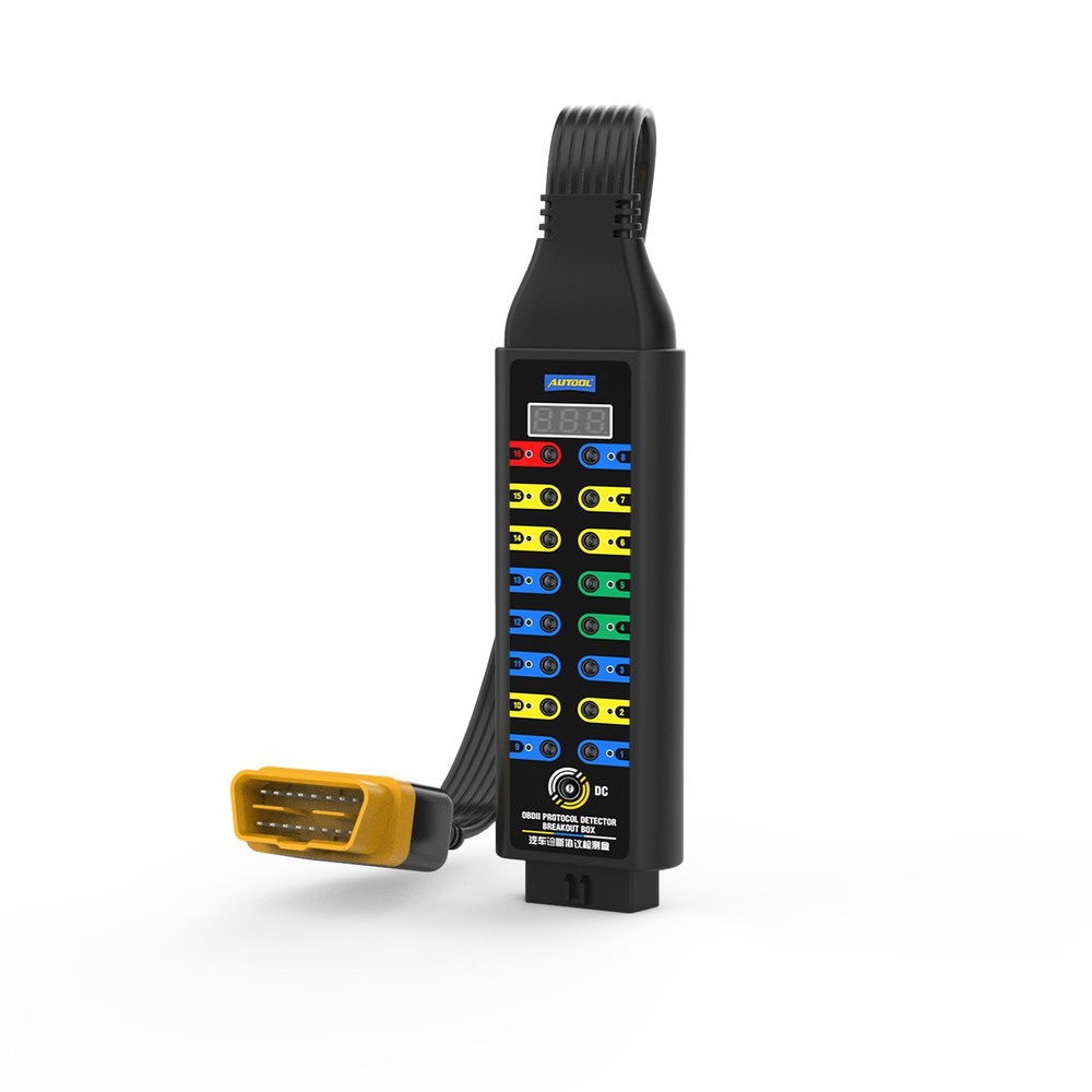 Auto Car OBD2 Breakout Box OBDII Protocol Detector CAN Test Box Diagnosis Tool