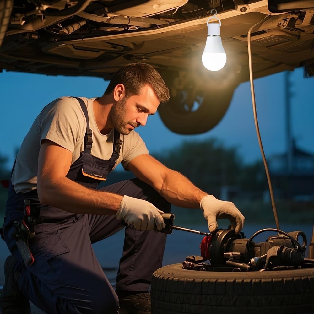 20 Pack E27 Emergency Bulb Socket Holder - 1500mAh Rechargeable with Heavy-Du...