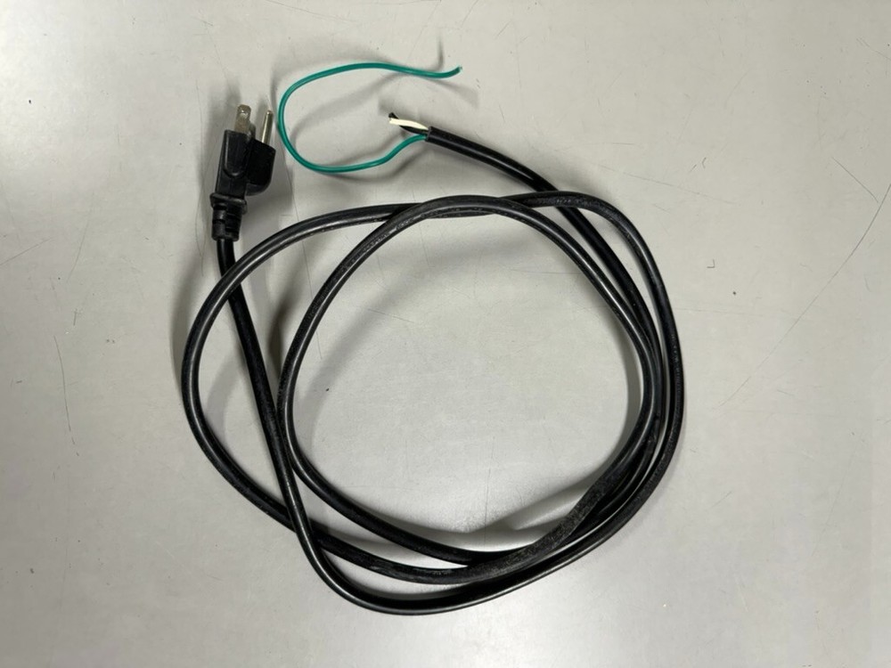 6.5 Ft Black Extension Cable Cord 2344516 - One End Grounded Plug - Other Open**