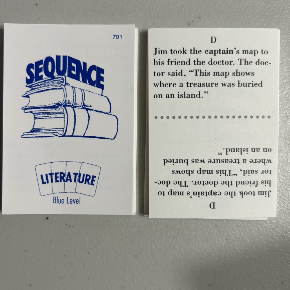 Sequence - Blue Level Edition A Reading Comprehension Board Game- Homeschooling