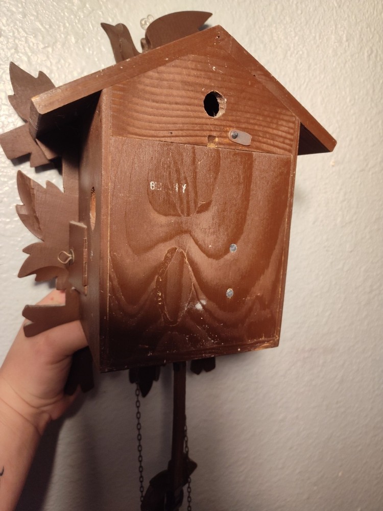 Hubert Herr Cuckoo Clock German Made Black Forest Works 1 Clock Number Missing