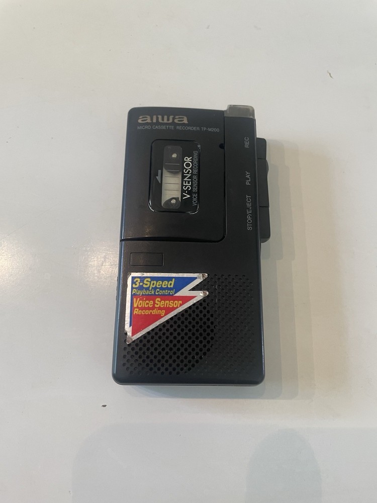 Aiwa TP-M200 Micro Cassette Recorder V-Sensor Voice Activated /Fully Working/