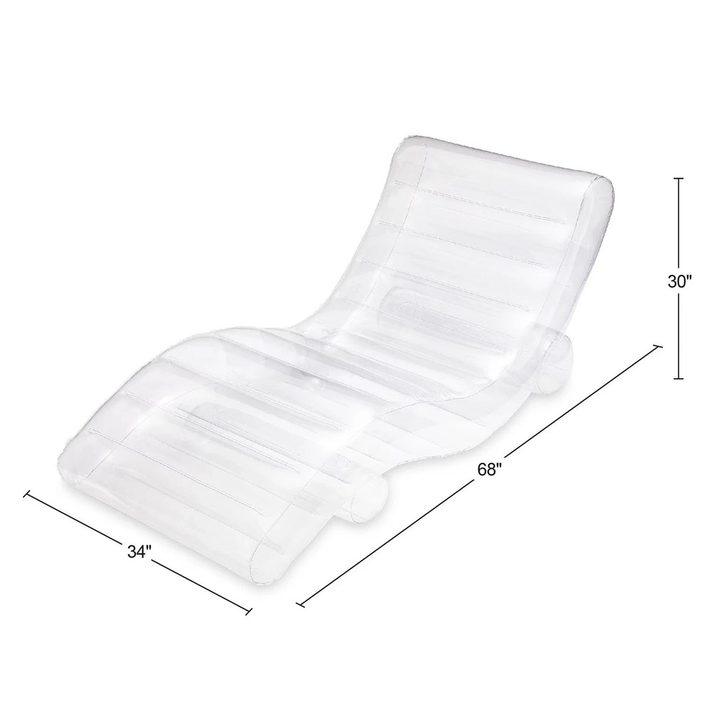 Member's Mark 5.6' Clear Chaise Lounger Float