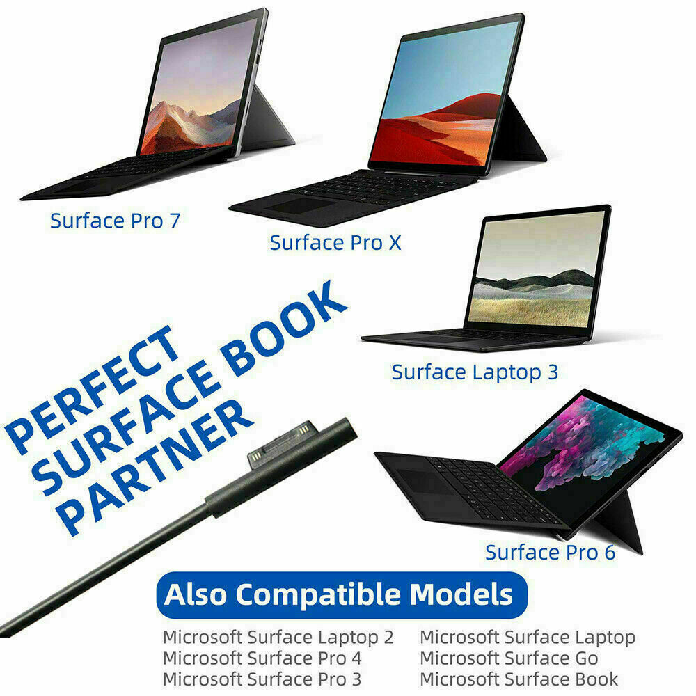 Surface GO Charger Ac Power Adapter for Surface Pro 8 Surface Pro 3 Pro 4 RT