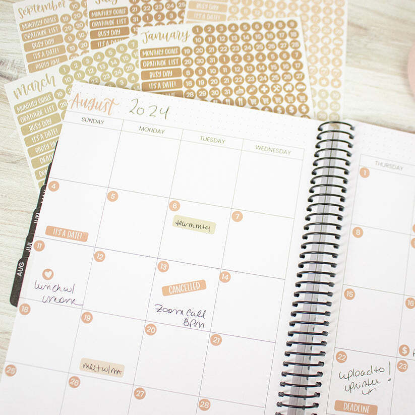 bloom daily planners Planner Sticker Pack, Calendar Essentials, Aesthetic Boho
