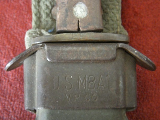 Named, Handmade WWII Fighting Knife in M8A1 Sheath