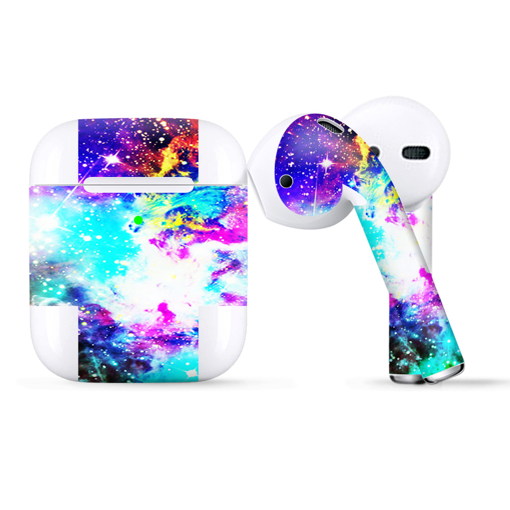 Skins Wraps compatible for Apple Airpods  Galaxy, Solar System