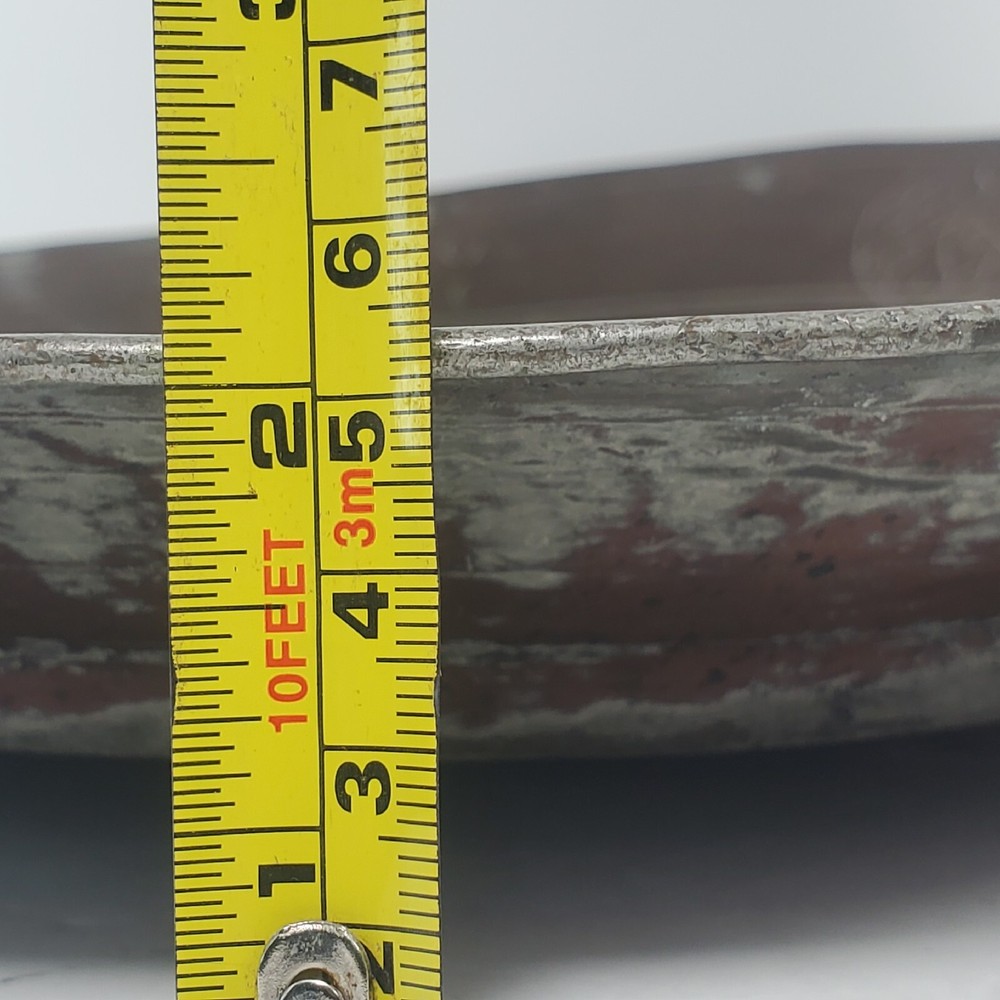 Vintage Middle Eastern Design Copper Tin Decorative Plate 13"