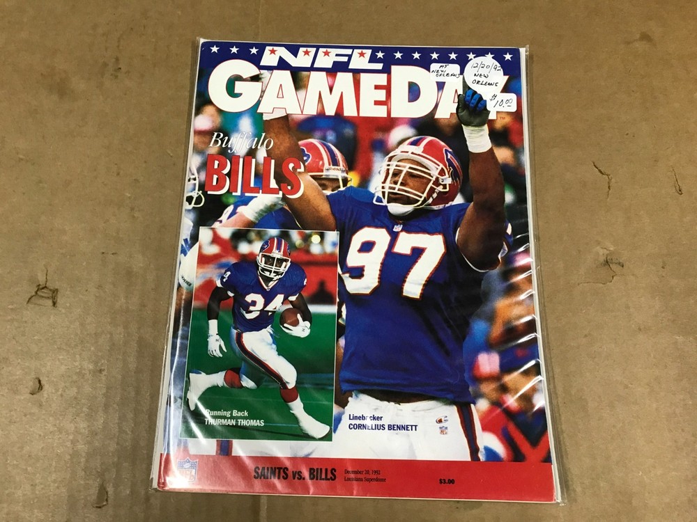 Vintage NFL Gameday Program - Saints Vs. Bills - December 20, 1992
